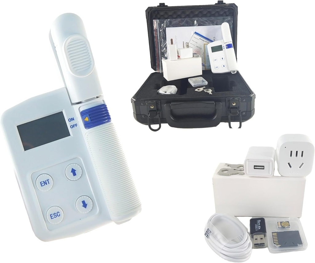 Digitální chlorofyl Obsah Meter Plant Chlorofyl Dusík Obsah Leaf Tester s měřením rozsahu 0, 0- 99.99SPAD Dusík 0, 0- 99.99mg / g Teplota - 10- 99.9 μg