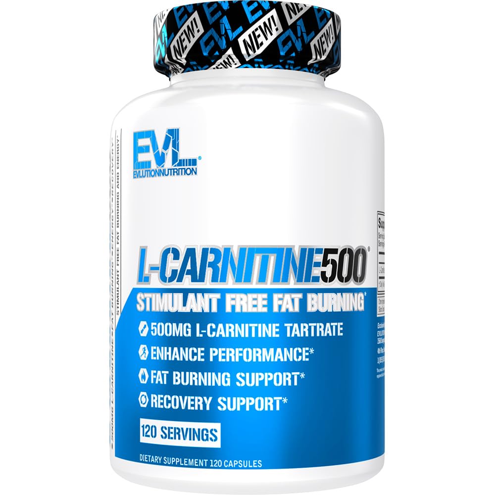 EVL L-karnitin dodatek pro podporu hubnutí - L karnitin tartarát pro vytrvalost a podporu spalování tuků - stimulant bez aminokyseliny pro metabolismus tuků (120 Služeb)
