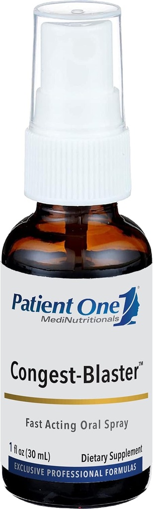 Pacient One Congest- Blaster 124; Ústní sprej dodatek pro Fast- acting sinus and Nasal Support * CYP 124; s Echinacea, Česnek, Elderberry a více CYP 124; 1 fl oz