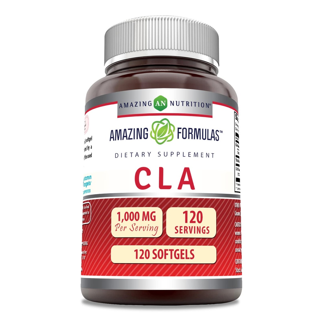 Amazing Applicas CLA Amino Acid Supplementary 124; 1000 Mg per Serving Applications 124; Softgels CLA 124; Non- GMO Applicate 124; Gluten- Free Applicate 124; Made in USA (1 balení, 240 Počet)