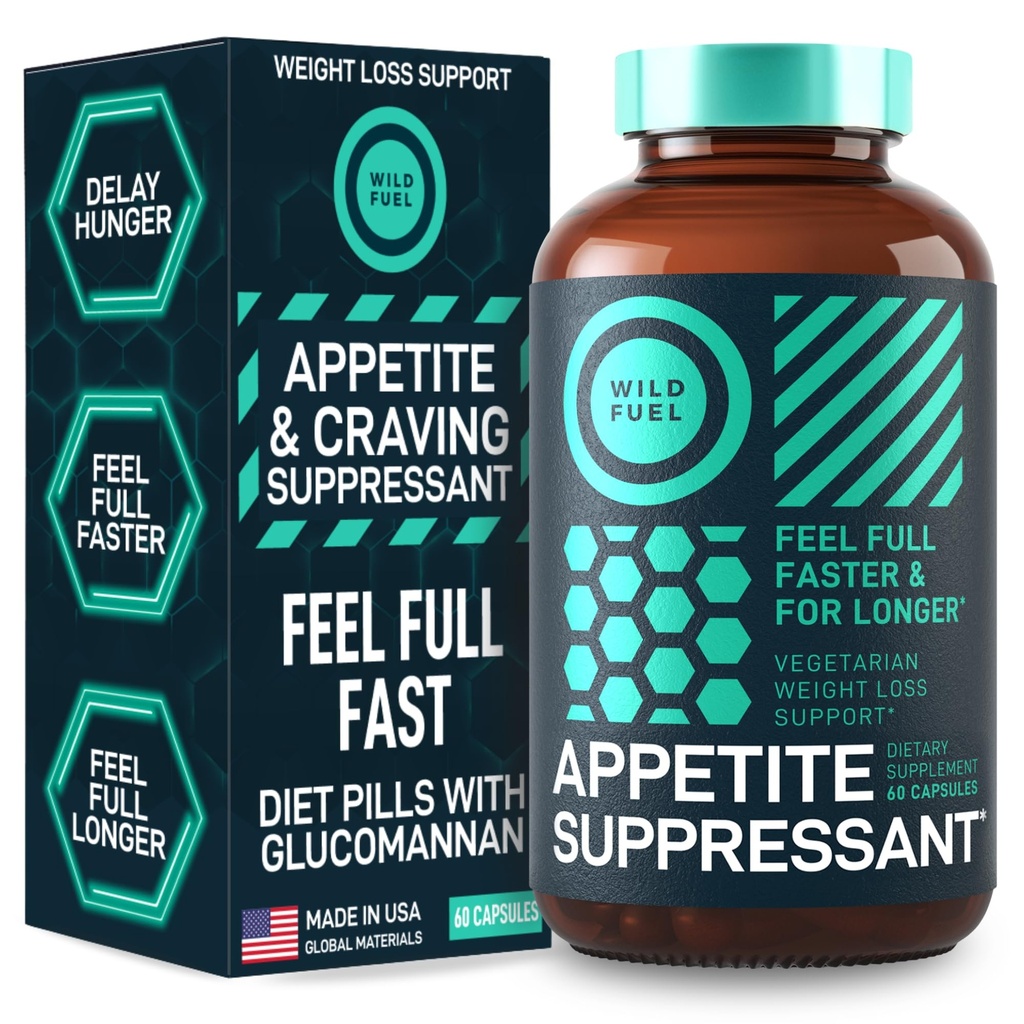 Suppressant pro hubnutí, Hunger Suppressant - Dietní pilulky, které pracují rychle pro ženy a muže - Garcinia Cambogia, Glucomannan, White Ledviny Bean Carb Blocker a spalovač tuků - 60 Veggie Caps