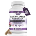 Vyčištění jater Detox & opravit Tučné Játra doplňky 28- in-1 Pokročilý bylinný doplněk pro zdraví jater Formule - Mléko Thistle Silymarin, Umělý extrakt, Pampeliška a jablečný ocet - 60 pilulky