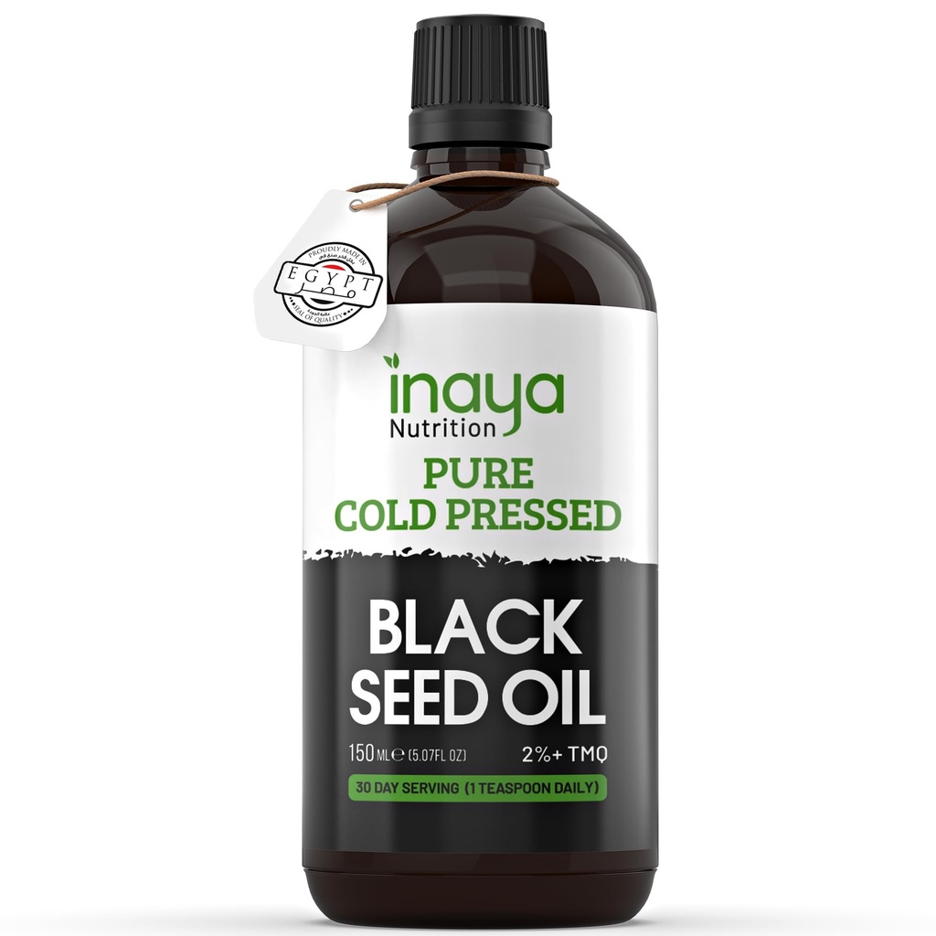 Nigella Sativa Black Seed Oil - Pure Cold-Pressed with 2% Thymoquinone Ibrahim 124; Egyptský sourced Ibrahim 124; Nutrient- Rich for Celk Wellness, Vlasy & Kožní péče Ibrahim 124; 30 Servings in Glass Bottle