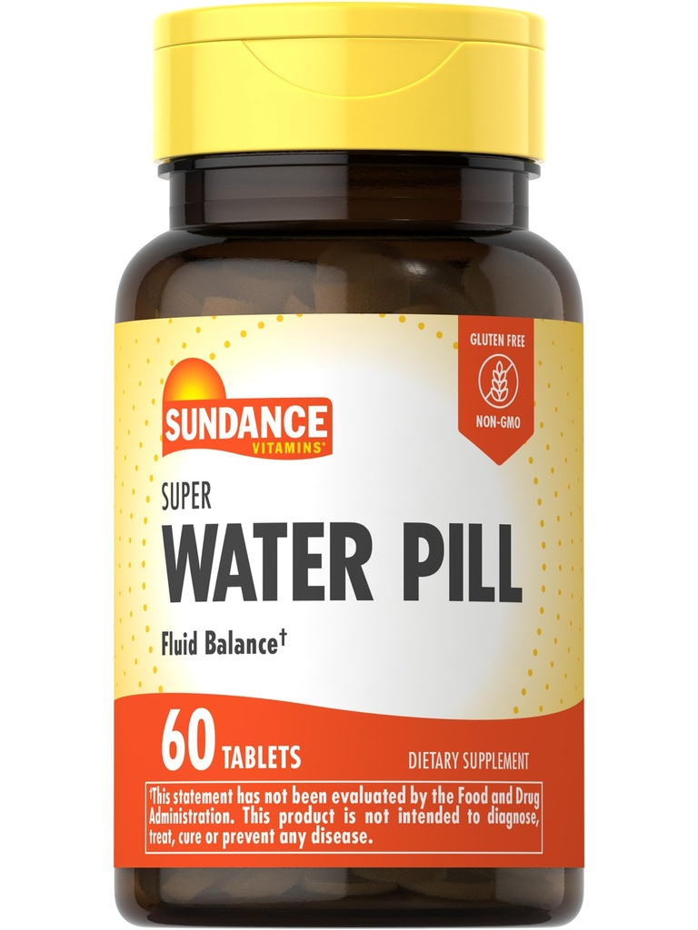Sundance Water Pill 124; 60 Tablety CLAS124; Fluid Balance Dodatek CLAS124; Vegetarian, Non-GMO, a gluten Free Formule