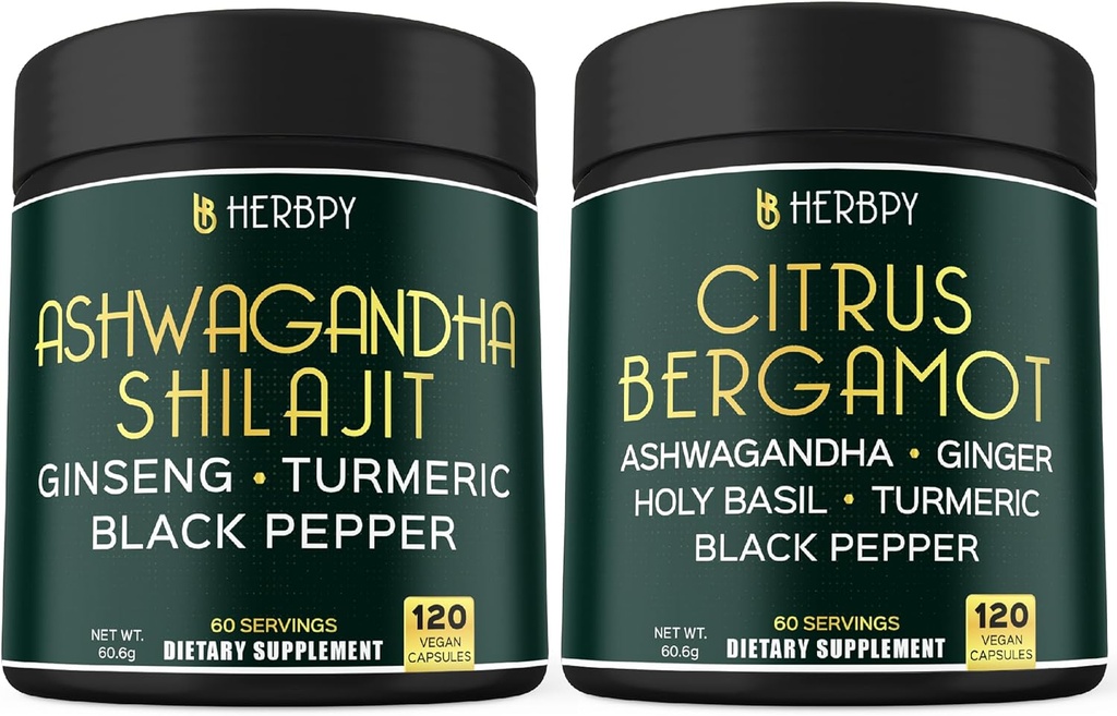 Bundle 5in1 Ashwagandha Shilajit & 6in1 Citrus Bergamot doplňky