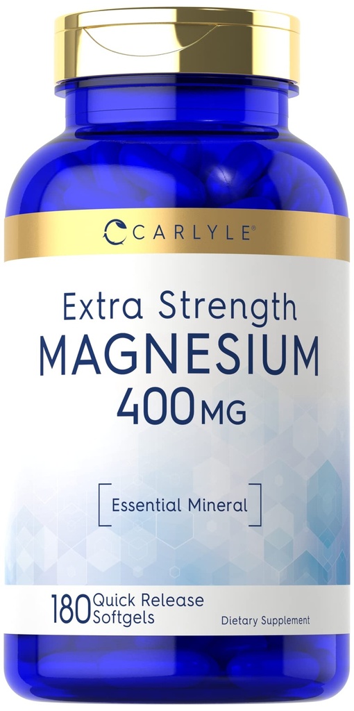 Carlyle Magnesium Oxide 400mg Oxide 400mg Oxide 124; 180 Softgels Oxide 124; Essential Mineral Oxide 124; Non- GMO a gluten Volný dodatek