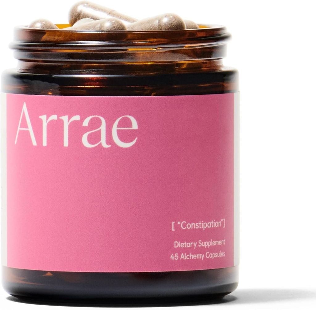Arrae zácpa Relief: Přírodní Colon Cleanse, Fast- působící kapsle pro pravidelné Bowel Movements & Gut zdraví, stravovací detox, Bloating Relief pro ženy a muže, Gut Cleanse (45 Počet)