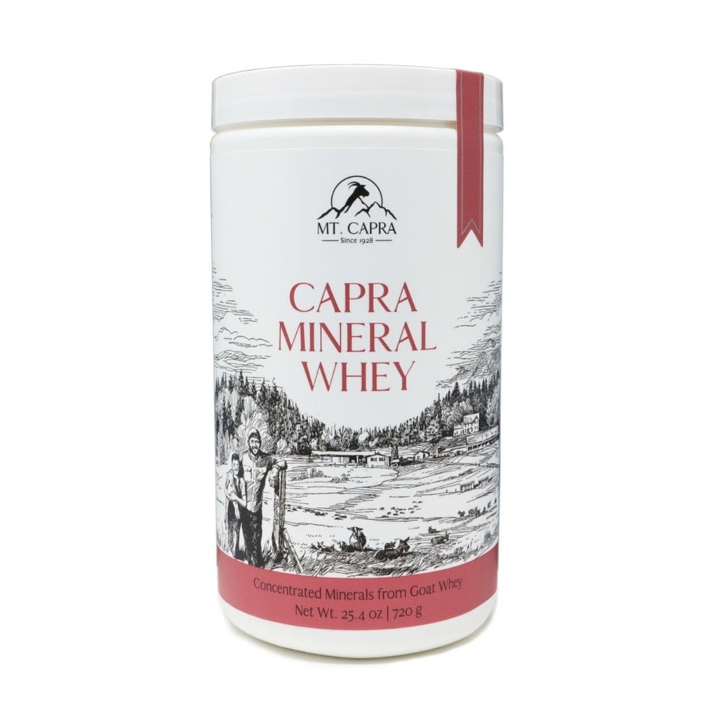 Mt. Capra Minerální syrovátka 124; A All Food, Bio-Dostupný Mineral / Electrolyte Powder Dodatek z Kozí mléko syrovátka, bohatý na draslík, Alkalizace 124; 28 Servings - 25.4 oz
