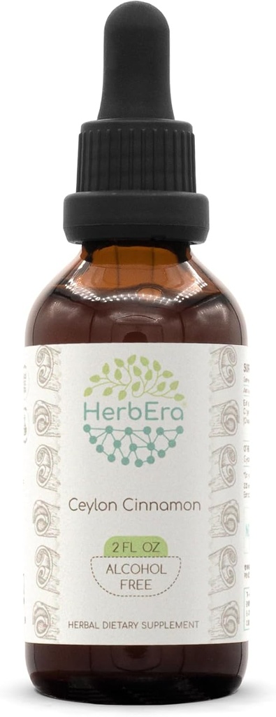Ceylon Skořice B60 Alcohol- Free Bylinný extrakt tinktura, Koncentrované kapalné kapky přírodní skořice (Cinnamomum Verum) (2 fl oz)