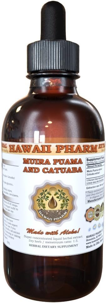 Hawaii Pharm Muira Puama a Catuaba tekutý extrakt tinktura 4 Oz (120 ml)