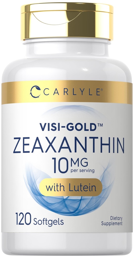 Carlyle Zeaxanthin 10mg PHARMAN 124; 120 Softgels PHARMAN 124; Eye Health Support with Lutein PHARMAN 124; Non- GMO, Gluten zdarma dodatek