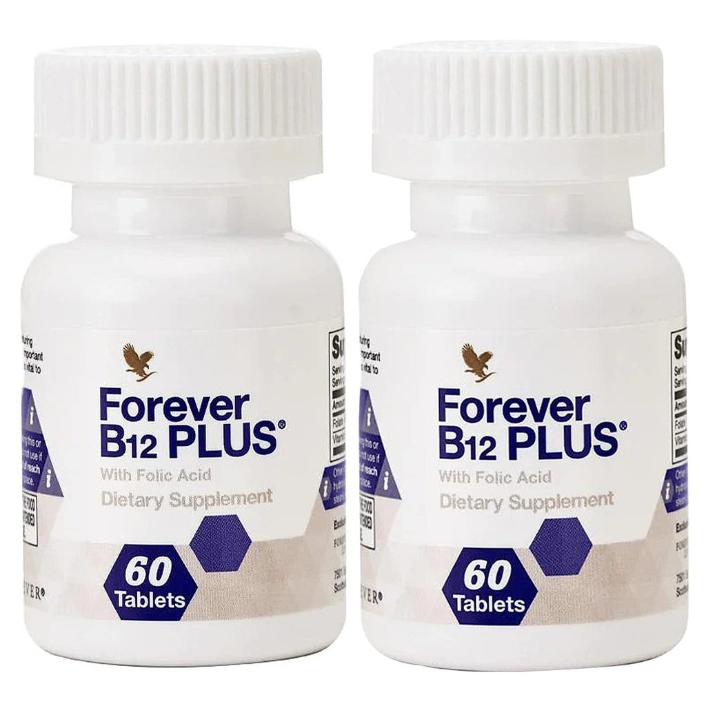 Věčné bydlení - B12 Plus - Esenciální B vitaminy pro energii, imunitní podporu a červené krvinky zdraví - Vegan, Vegetarián a gluten- Free - 120 Tablety