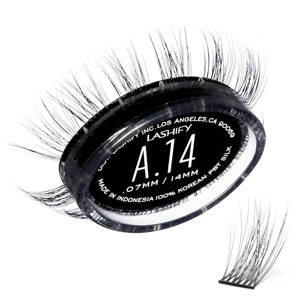 Lashify Zesilte 14mm Gossamer DIY Eyelash Rozšíření Refill, Black, Easy False Eyelashs pro přírodní vzhled