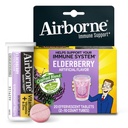 Airborne Elderberry Extract + vitamin C 1000mg (per Serving) - Effervescent Tablety (20 Počet v krabici), gluten- Free Imunitary Supplement, s vitaminy A C E, zinek, selen, cukr zdarma