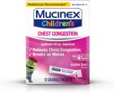 Hrudní kongestion, Mucinex Dětské Mini Melts, Hrudní kongestion, Bubble Gum, 12ct