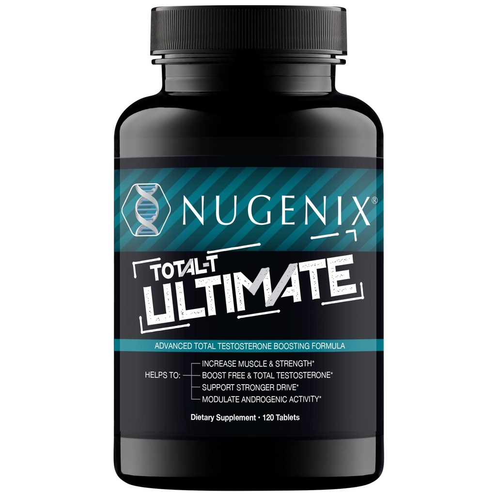 Nugenix Total-T Ultimate - Pokročilý bezplatný a celkový testosteronový booster pro muže - 120 tablet