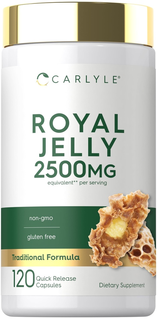 Carlyle Royal Jelly Capsule 124; 2500mg Capsule 124; 120 Count Capsule 124; Non-GMO a gluten Free Formule 124; Tradiční dodatek