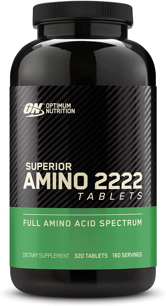 Optimum Nutrition Superior Amino 2222 Tablety, Kompletní esenciální aminokyseliny, EAA, 320 Počet