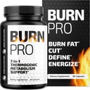 Burn Pro 7- in-1 Termogenní metabolismus Booster 124; Podpora hubnutí s Appetite & Energy Support CLAS124; Bloating Relief, Cílené Belly Toning & Keto Inducing CLAS124; Slim, Trim & Tone CLAS124; 60ct