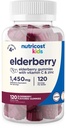 Nutricost Kids Elderberry Gummies (50 mg) se zinkem a vitaminem C 120 Gummies - Gluten Free, No Corn Syrup
