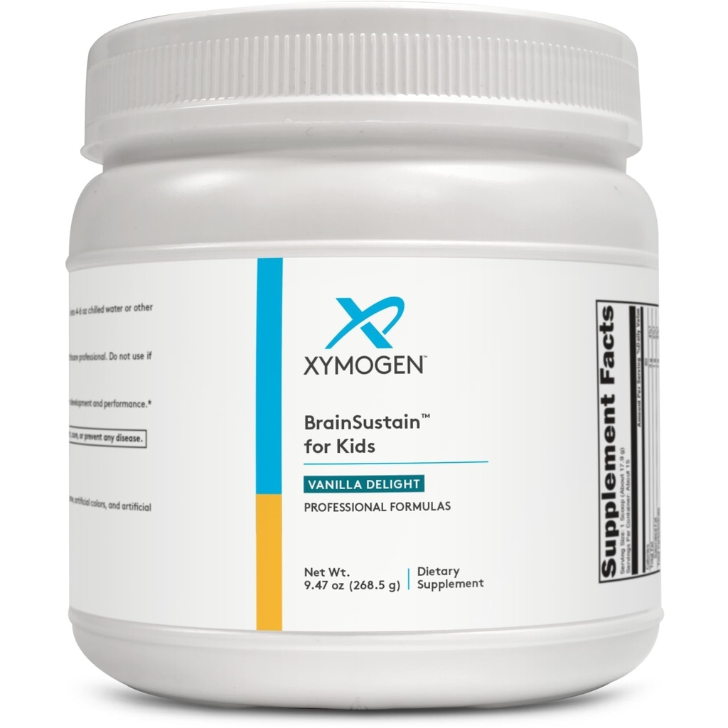 XYMOGEN Brainsulain pro děti - N- Acetyl- L- Cysteine, Alpha Lipoic Acid and DHA for Kids Focus Support - Mozkové doplňky pro paměť a soustředění - Non- GMO, gluten, Soy + Dairy- Free (9.47 oz)
