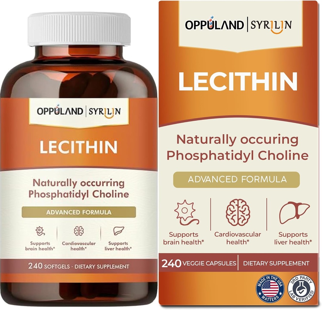 Lecithin- 240 Softgels- Podporuje zdraví mozku