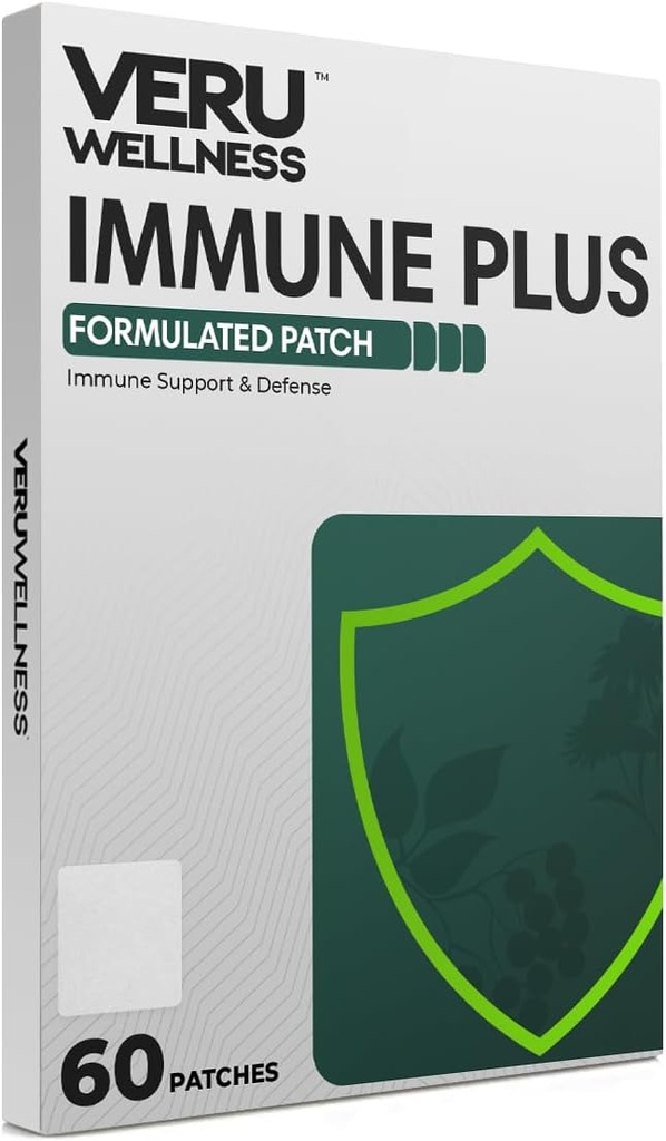 Veru Wellness Immunication Plus Patch - Denní imunita - Celkové zdraví, zinek, bezinky a Echinacea (60 dní)