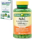 NAC dodatek N-Acetyl Cysteine CLAS124; 1000mg, 100 Count CLAS124; Imunitní podpora, Vegetariánské kapsle CLAS124; Gluten- Free, Soy Free, Lactosa Free CLAS124; se Seleniem a Molybdenum