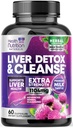 Jemné vyčištění jater Detox & Opravy Formule - Pokročilý doplněk pro podporu jater se Silymarin Mléko Thistle, Pampeliška kořenová, Artyčok extrakt, kurkuma, Cholin, & Beetroot - 60 Veggie Kapsle