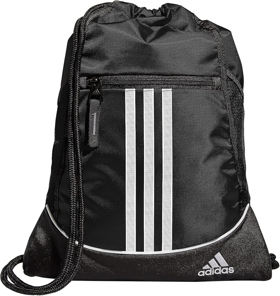 adidas Alliance Sackpack - Tažné šňůrky Backpack malý pytel pro muže a ženy, černý, Jedna velikost