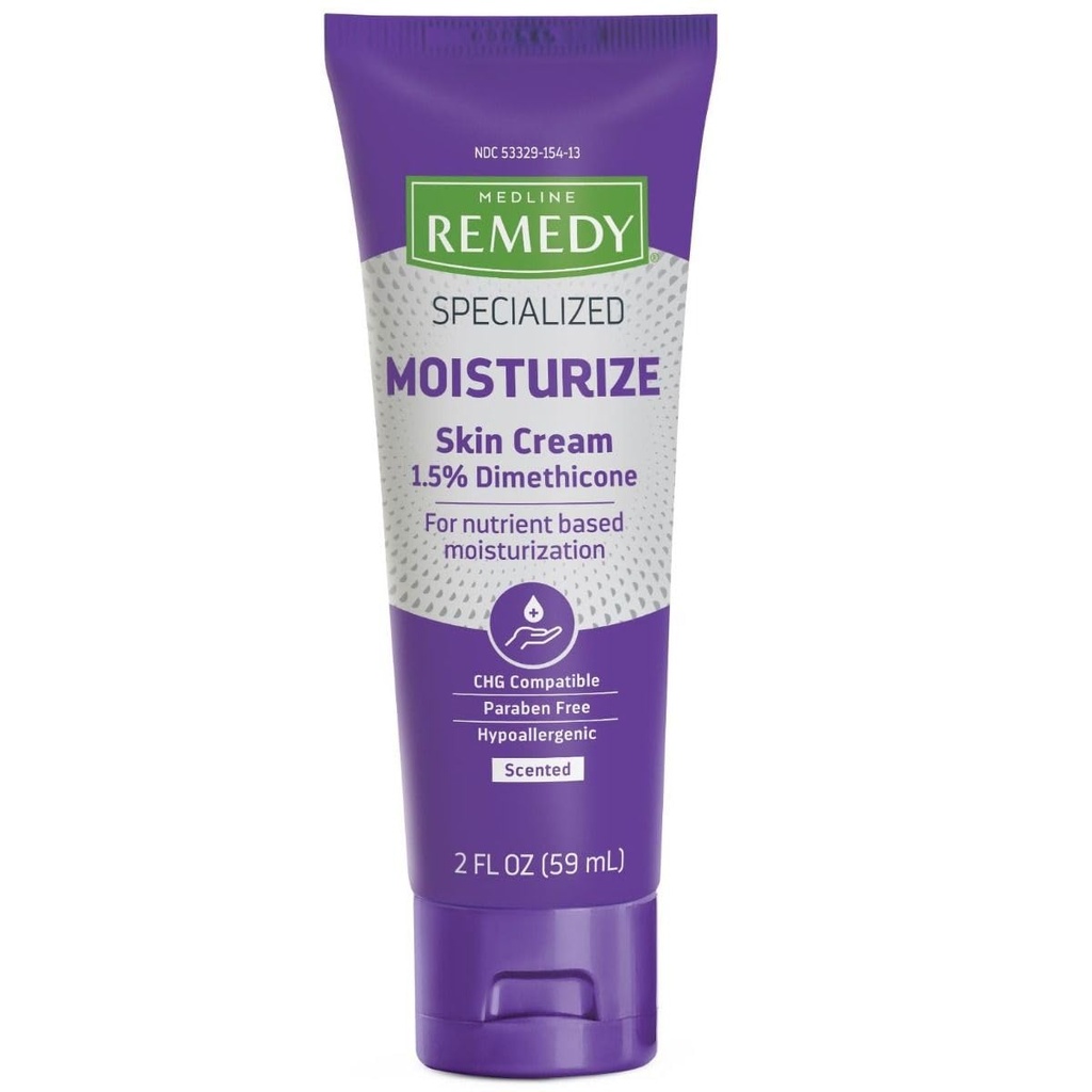 Medline Remedy Specialized Skin Cream (2 oz Tube), Scénář, 1,5% Dimethicone, Nurishing Moisturizer for Dry Skin, Sulfate- Free, Paraben- Free, Hypoalergenní tělo Cream, Denní krém pro suchou pleť