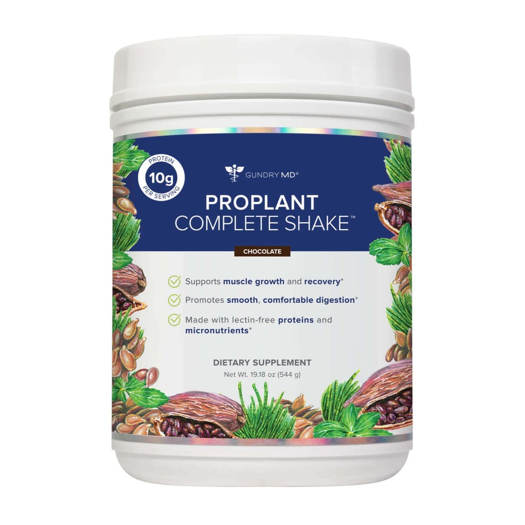 Gundry MD ® Pro Plant Kompletní Shake ™ High- Fiber Plant Protein Blend, 20 Servingů (Čokoláda)