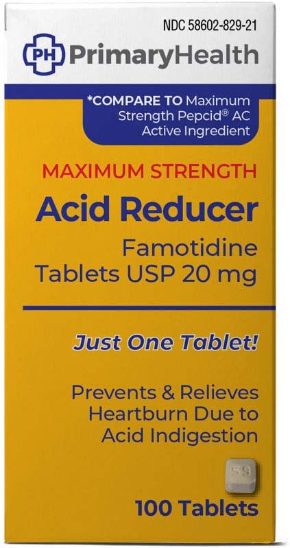 Maximum Strength Acid Reducer Famotidin 20mg tablety, 100Count
