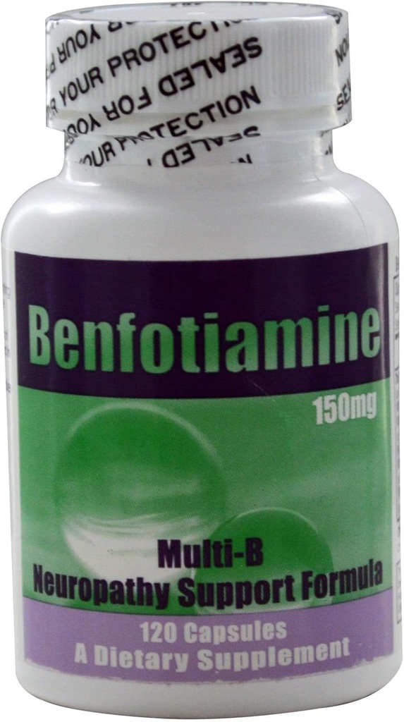 Čerstvé od výrobce! Benfotiamin Multi- B neuropatie Support Formule 150 mg, 120 caps - 3 balení