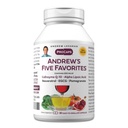 ANDREW LESSMAN Andrew 's Five Favorites 30 Capsules - Poskytuje 200 mg každý z Coenzym Q-10, Resveratrol, EGCG, Pomegranátová kyselina a alfa kyselina lipoová, Výkonná antioxidant Podpora, Žádné přísady