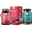 Bundle of Total Menopauza Dodatek s Dong Quai Vitex Chaste Berry & Black Cohosh pro přírodní hormon a podporu jater NAC dodatek s mléčným bodlákem pro vyčištění jater Detox & opravy