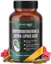 Rafinovaná kořenová dihydroberberine 300mg s Alpha Lipoic Acid 600mg Dodatek - Extra Strength Berberine Dodatek s Alpha- Lipoic Acid (ALA) - Advanced Dihydroberberine for Optimal Health