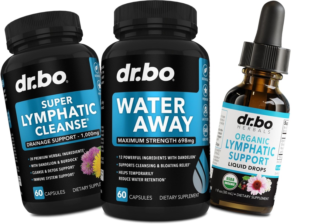 Pilulky Diuretika & Lymfatické odsávání doplňky - Přírodní away pilulky Retention & Organic Lymfatic Support Liquid Drops Cleanse - Fluid & Lymfatické System Support Supplement Detox