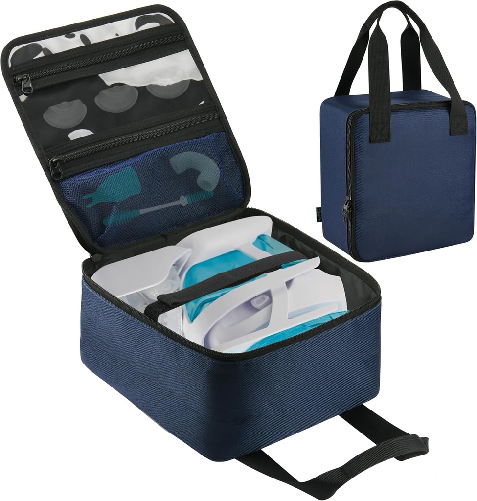 Beautyflier Nose Cleaner Storage Bag, Cestovní bezpečnost Pouzdro pro Navage Nasal zavlažovací systém, Countertop Caddy Přenosný Neti Pot Carriing Case, Ochranný Nos Cleaner Bag s držadlem (pouze)