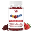 VITA GLOBE B Complex Gummy Vitamíny - Strawberry Flavor s vitaminem C, Niacin, B6, B12 & Biotin currency 124; Denní doplněk pro energii, metabolismus a kognitivní podporu 124; 60 Gummies (balení po 1)