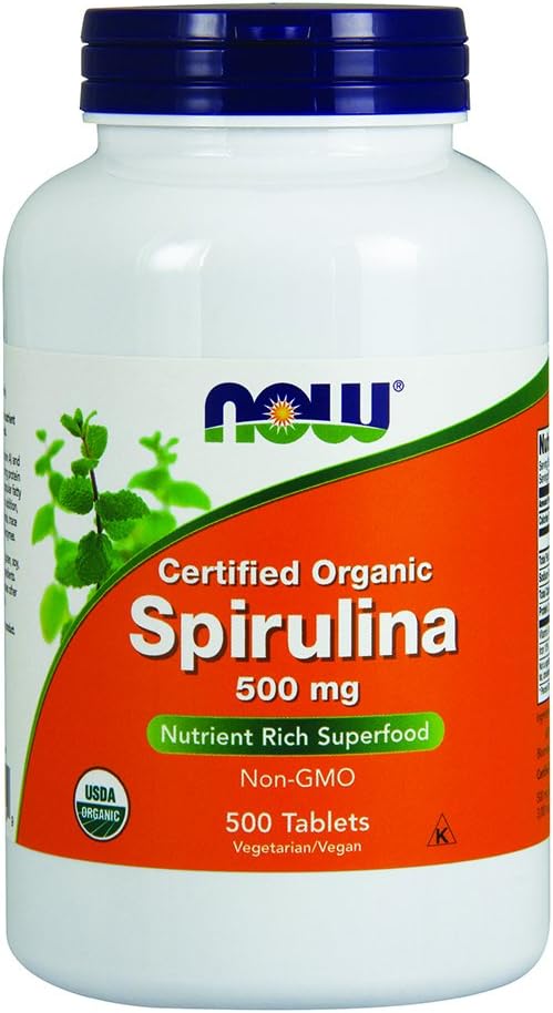 Nyní Spirulina 500 mg, 500 tablet