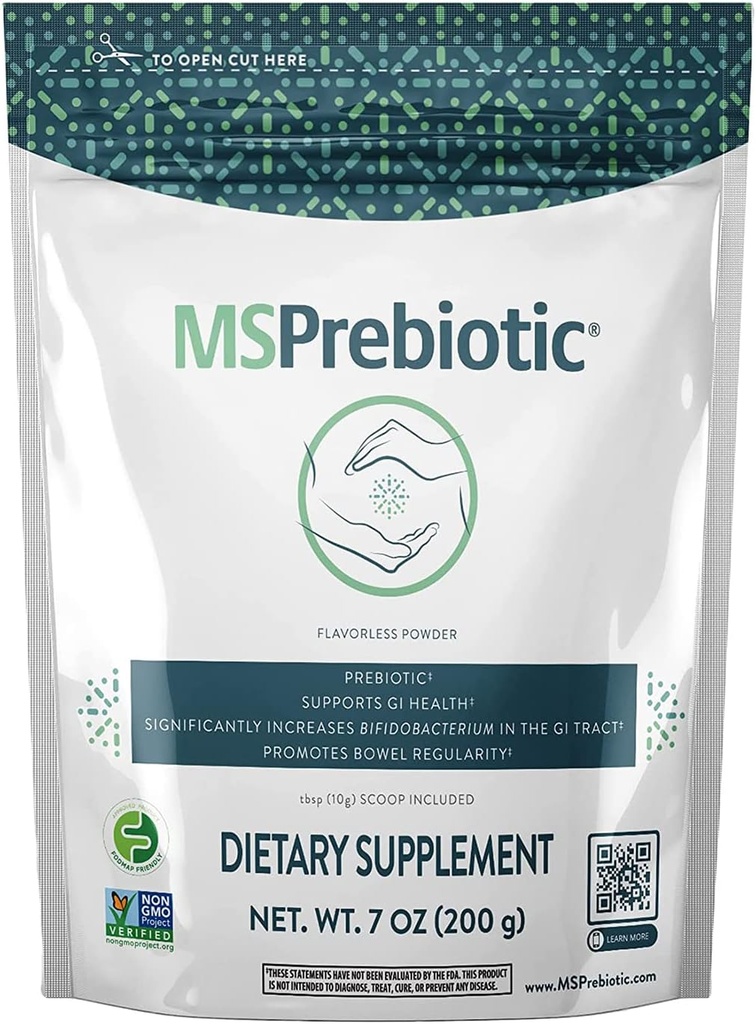 Prebiotika Příplatek Vlákna Velmi vysoký zdroj rozpustné Vlákna 124; Původní Superfood Gut Zdravotní doplňky, které Krmivo Probiotika 124; Prebiotická Vlákna Prášek (7 oz)
