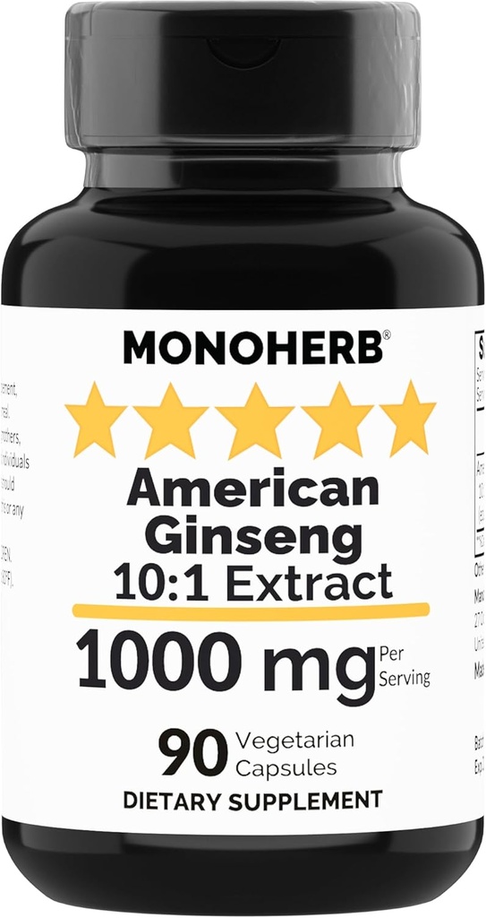 MONOHERB American Ginseng Extract 1000 mg - 90 Vegetariánských tobolek