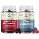 Svazek přírodních brusinkových žvýkaček pro ženy a muže a extra sílu zinek pro dospělé - Extra síla Delicious Antioxidant Cranberry Chews - Žvýkací zinek Citrát 50mg Imunita