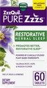 ZzzQuil PURE Zzzs Restorative Bylinný spánek, Tablety, Drogy a Hormony, Melatonin- Free Formule, Kořen Valerie, Chmel, Vášeň Květ, Spánkové pomůcky pro dospělé, 60 Počet