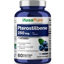 NusaPure Pterostilbene 250mg / Veggie Caps, 60 Počet (Non- GMO, Vegan)