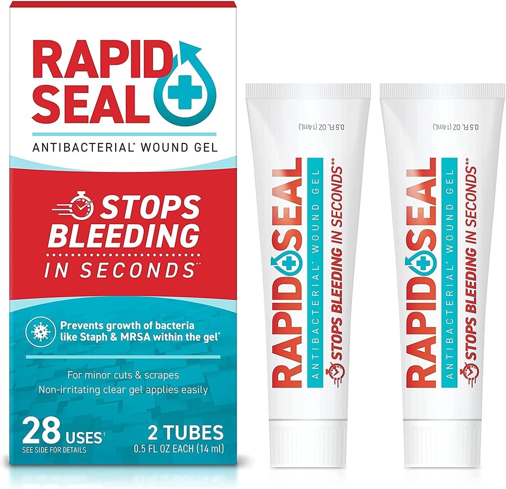 Rána Gel (2 Tubes) 124; zastavit krvácení v sekundách 124; Ideální pro kusy, škrabky a Razor Nicks pro nouzové první pomoc dodávky