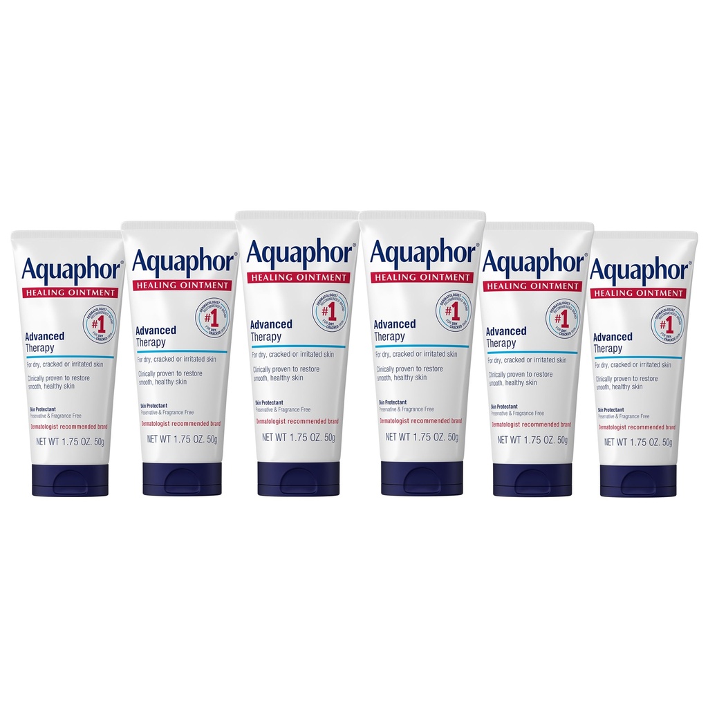 Aquafor Healing Ointement, Advanced Therapy Healing Ointement for dry skin, Skin Protective for dry cracked skin - 1.75 oz. Trubka (balení po 6)
