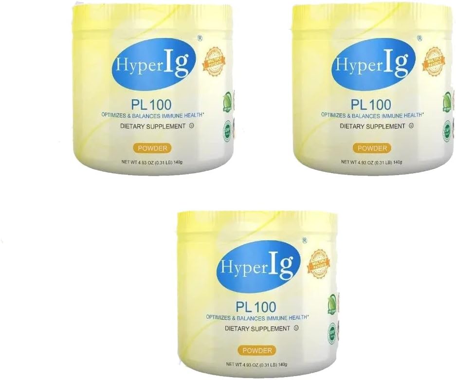 PL-100 Vejce protein prášek, hyperimunitní vaječné doplňky, 140g - imunitní zvýšení, stravitelné zdraví, společná péče, energie a svalová síla, gluten- bez 3 kanystry