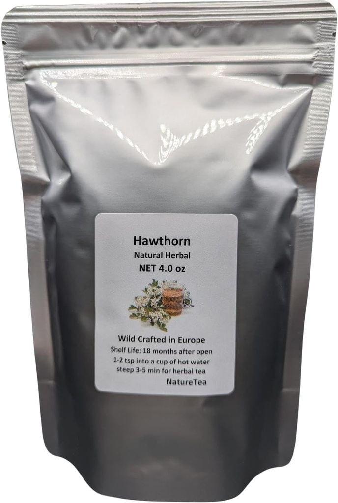 Hawthorn - Crataegus laevigata Loose Leaf & Flower C / S od 100% přírody (8 oz)
